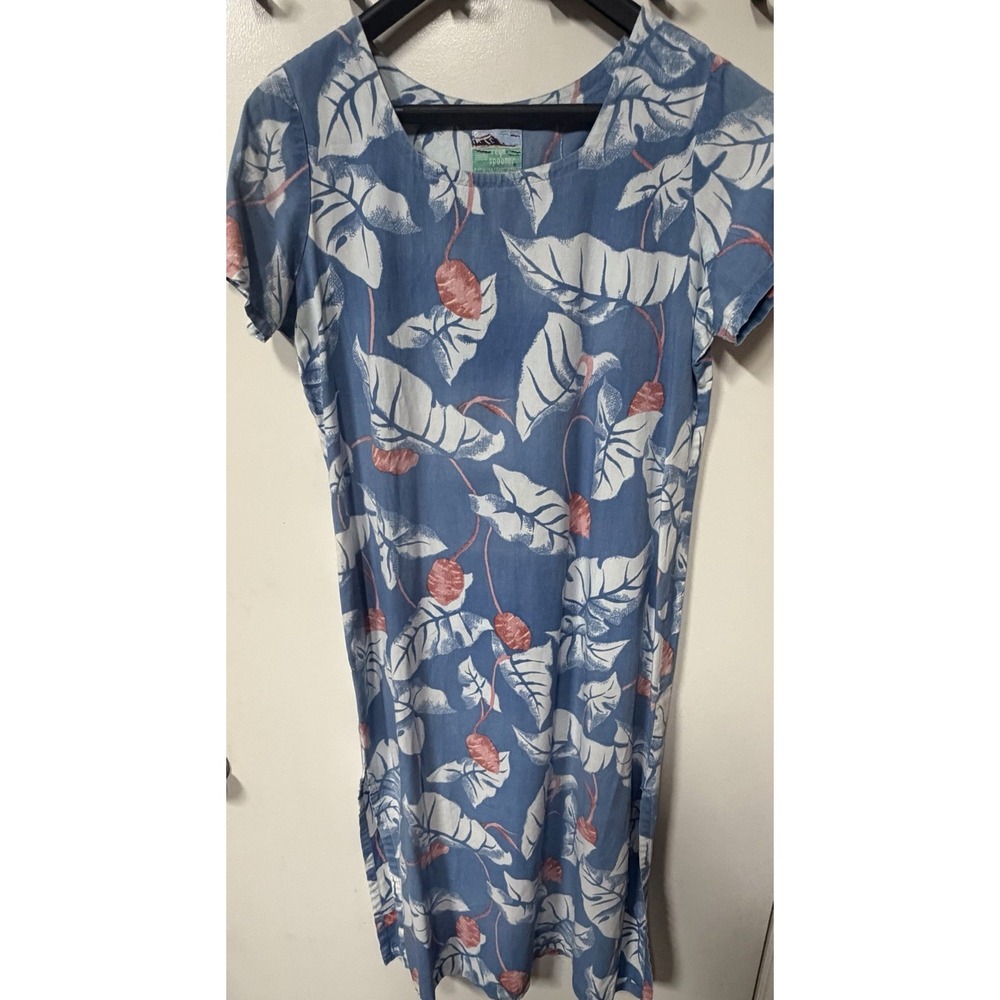 Reyn Spooner Blue White Floral Made In Hawaii Women's Size L
